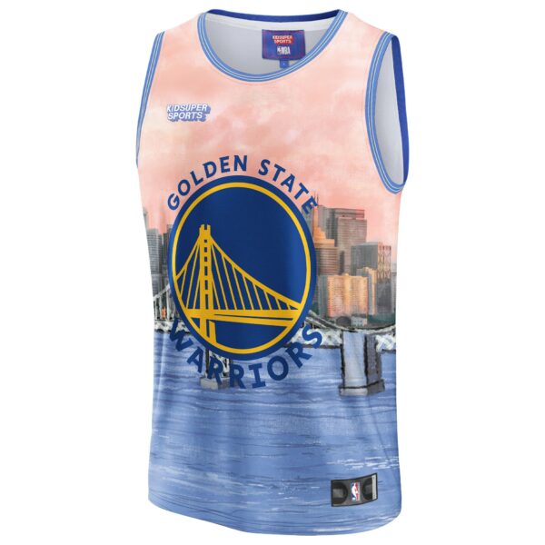 Golden State Warriors NBA & KidSuper Studios by Fanatics Unisex Hometown Jersey - Blue - Image 3