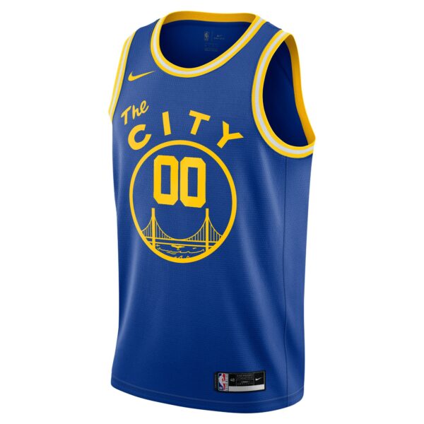 Golden State Warriors Nike 2020/21 Hardwood Classics Swingman Custom Jersey - Blue - Image 3