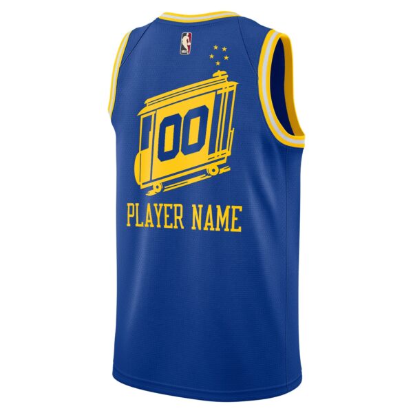 Golden State Warriors Nike 2020/21 Hardwood Classics Swingman Custom Jersey - Blue - Image 4