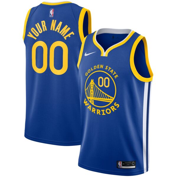 Golden State Warriors Nike Unisex 2019/20 Custom Swingman Jersey - Royal - Icon Edition - Image 2