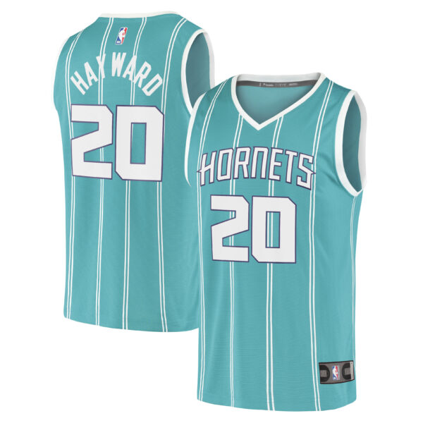 Gordon Hayward Charlotte Hornets Fanatics Fast Break Replica Jersey - Icon Edition - Teal - Image 2