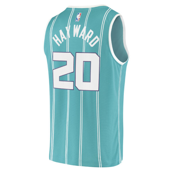 Gordon Hayward Charlotte Hornets Fanatics Fast Break Replica Jersey - Icon Edition - Teal - Image 4