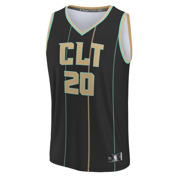 Gordon Hayward Charlotte Hornets Fanatics Youth Fastbreak Jersey - City Edition - Black - Image 3