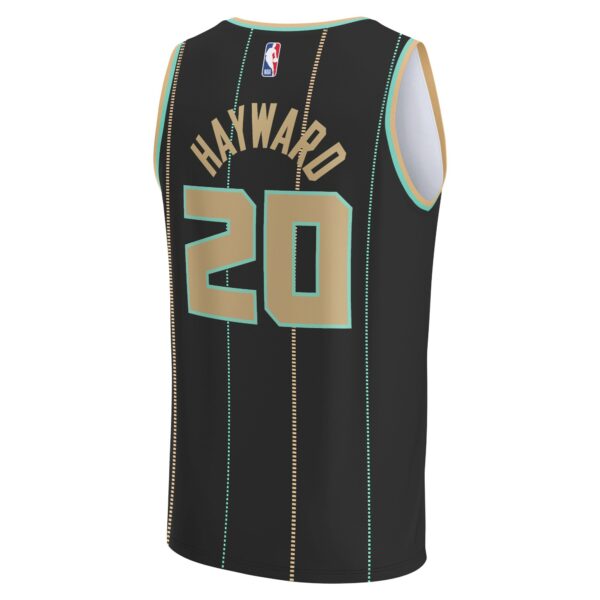 Gordon Hayward Charlotte Hornets Fanatics Youth Fastbreak Jersey - City Edition - Black - Image 4