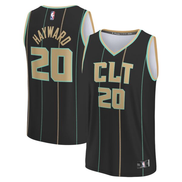 Gordon Hayward Charlotte Hornets Fanatics Youth Fastbreak Jersey - City Edition - Black - Image 2