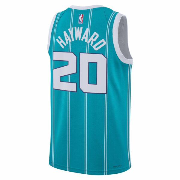 Gordon Hayward Charlotte Hornets Jordan Brand Unisex Swingman Jersey - Icon Edition - Teal - Image 4