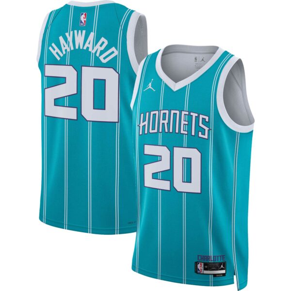 Gordon Hayward Charlotte Hornets Jordan Brand Unisex Swingman Jersey - Icon Edition - Teal - Image 2
