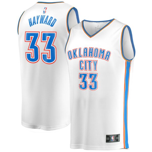 Gordon Hayward Oklahoma City Thunder Fanatics Fast Break Player Jersey - Association Edition - White - Image 2
