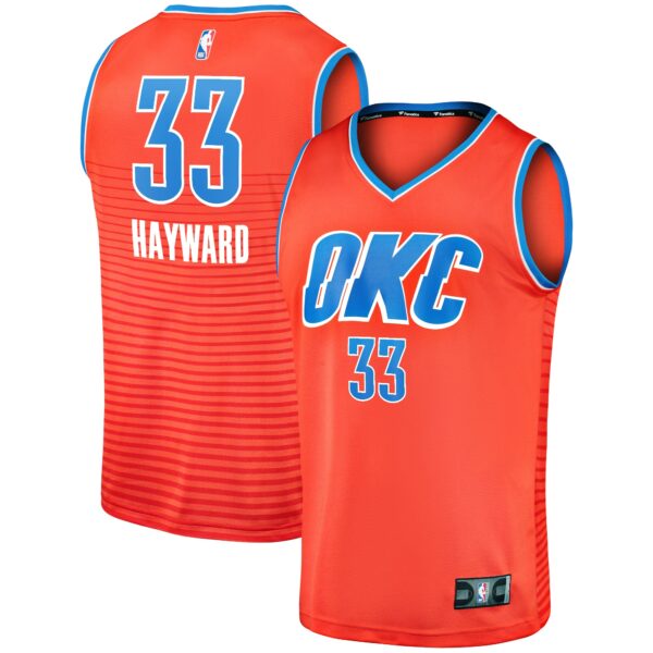 Gordon Hayward Oklahoma City Thunder Fanatics Fast Break Replica Player Jersey - Statement Edition - Orange - Image 2