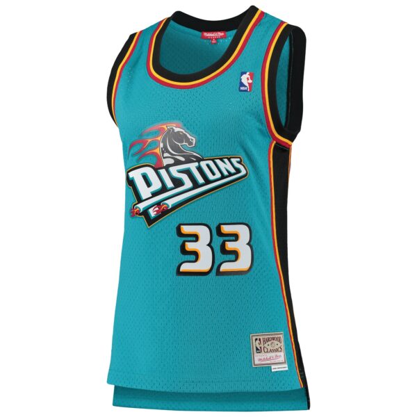 Grant Hill Detroit Pistons Mitchell & Ness Women's 1998/99 Hardwood Classics Swingman Jersey - Teal - Image 3