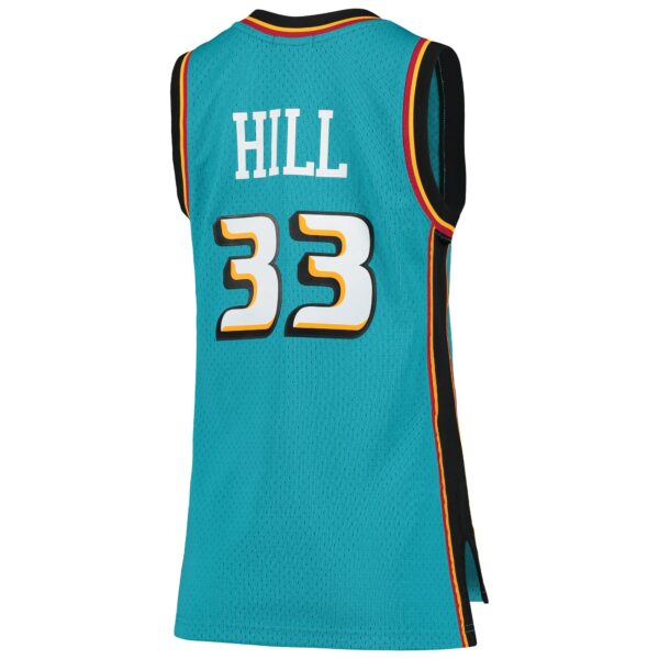 Grant Hill Detroit Pistons Mitchell & Ness Women's 1998/99 Hardwood Classics Swingman Jersey - Teal - Image 4