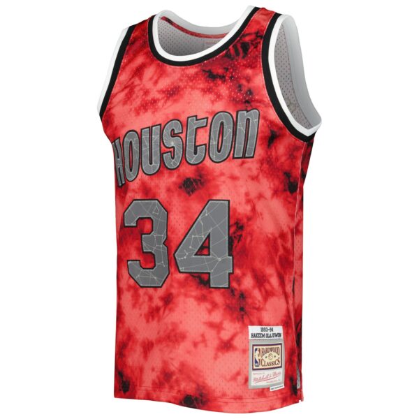 Hakeem Olajuwon Houston Rockets Mitchell & Ness 1993/94 Galaxy Swingman Jersey - Red - Image 3
