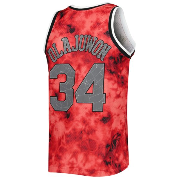 Hakeem Olajuwon Houston Rockets Mitchell & Ness 1993/94 Galaxy Swingman Jersey - Red - Image 4