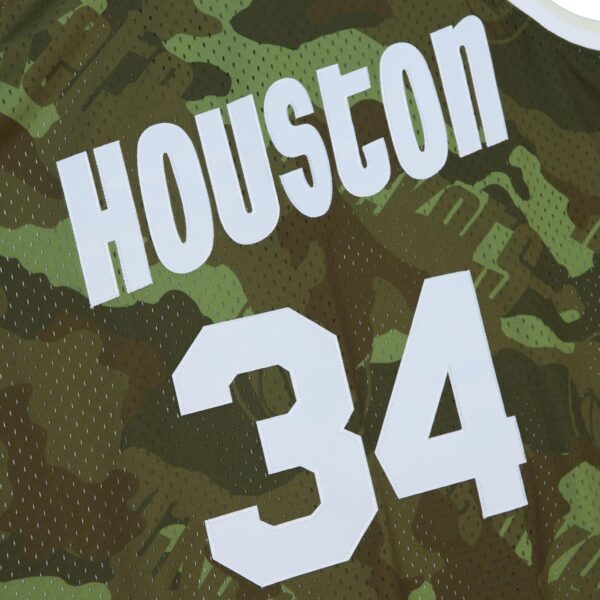 Hakeem Olajuwon Houston Rockets Mitchell & Ness Hardwood Classics 1993/94 Ghost Green Swingman Jersey - Camo - Image 5