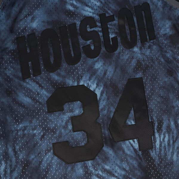 Hakeem Olajuwon Houston Rockets Mitchell & Ness Hardwood Classics 1993/94 Tie-Dye Swingman Jersey - Black - Image 5
