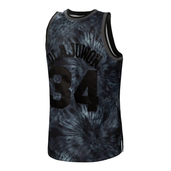 Hakeem Olajuwon Houston Rockets Mitchell & Ness Hardwood Classics 1993/94 Tie-Dye Swingman Jersey - Black - Image 4