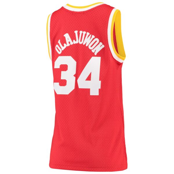 Hakeem Olajuwon Houston Rockets Mitchell & Ness Women's 1993/94 Hardwood Classics Swingman Jersey - Red - Image 4