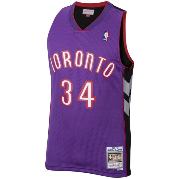 Hakeem Olajuwon Toronto Raptors Mitchell & Ness 2001/02 Hardwood Classics Swingman Jersey - Purple - Image 3