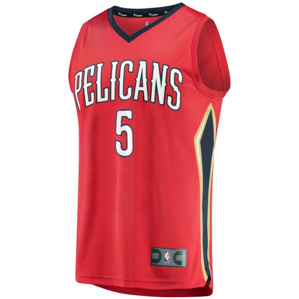 Herbert Jones New Orleans Pelicans Fanatics Fast Break Replica Player Jersey - Statement Edition - Red - Image 3