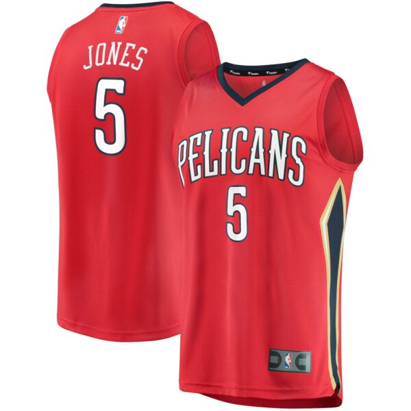 Herbert Jones New Orleans Pelicans Fanatics Fast Break Replica Player Jersey - Statement Edition - Red - Image 2