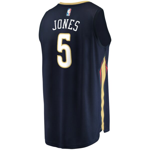 Herbert Jones New Orleans Pelicans Fanatics Youth Fast Break Replica Jersey - Icon Edition - Navy - Image 4