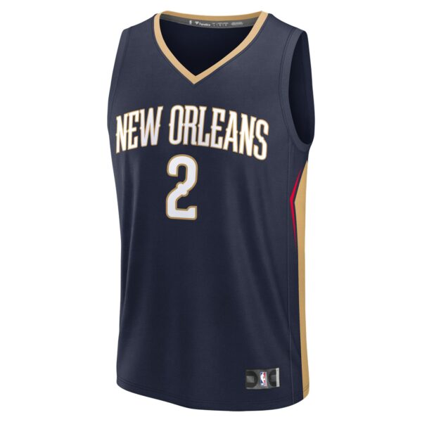 Herbert Jones New Orleans Pelicans Fanatics Youth Fast Break Replica Player Jersey - Icon Edition - Navy - Image 3