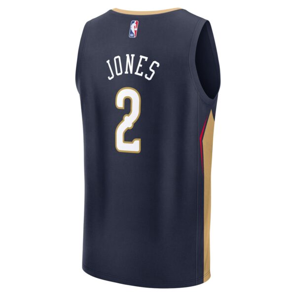 Herbert Jones New Orleans Pelicans Fanatics Youth Fast Break Replica Player Jersey - Icon Edition - Navy - Image 4