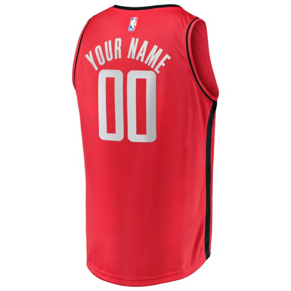 Houston Rockets Fanatics Fast Break Custom Replica Jersey - Icon Edition – Red - Image 4