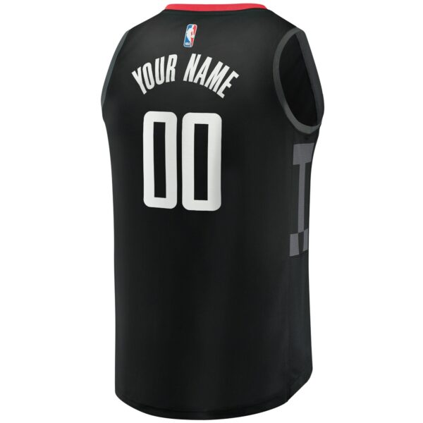 Houston Rockets Fanatics Fast Break Replica Custom Jersey - Statement Edition - Black - Image 4