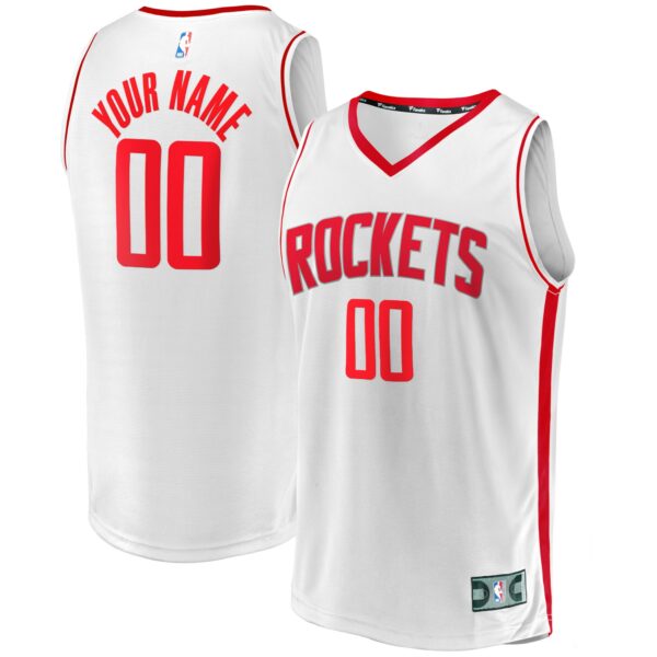Houston Rockets Fanatics Youth Fast Break Replica Custom Jersey - Association Edition - White - Image 2
