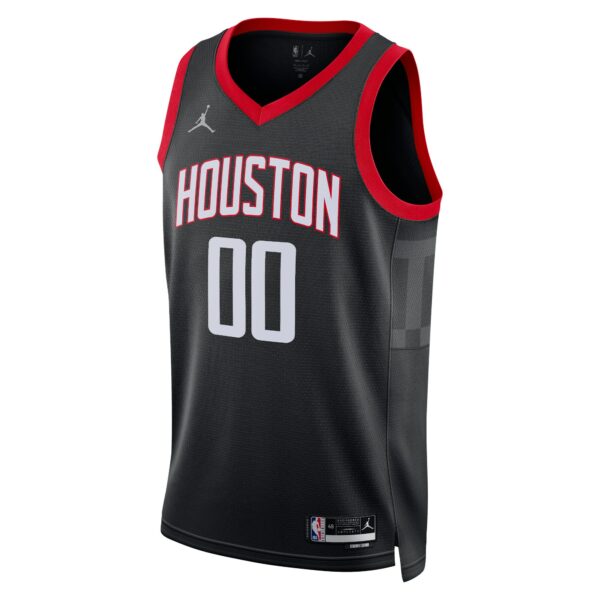 Houston Rockets Jordan Brand Unisex 2022/23 Swingman Custom Jersey - Statement Edition - Black - Image 3