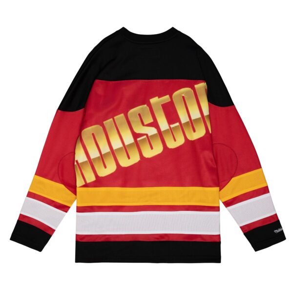 Houston Rockets Mitchell & Ness Women's Hardwood Classics Big Face 4.0 Hockey Jersey - Red - Image 4