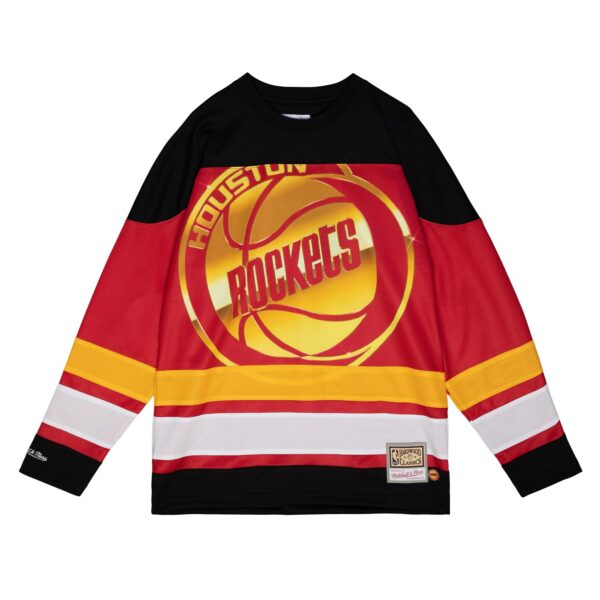 Houston Rockets Mitchell & Ness Women's Hardwood Classics Big Face 4.0 Hockey Jersey - Red - Image 3