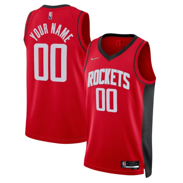 Houston Rockets Nike 2021/22 Diamond Swingman Custom Jersey - Icon Edition - Red - Image 2