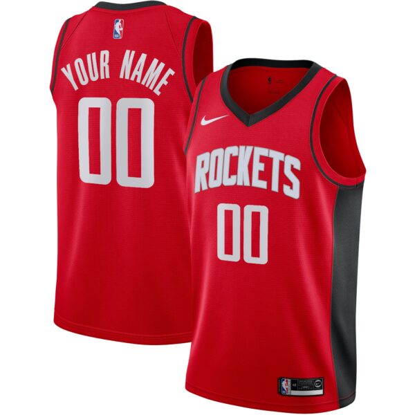 Houston Rockets Nike Custom Swingman Jersey - Icon Edition - Red - Image 2