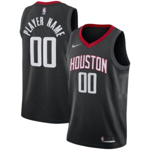 Houston Rockets Nike Swingman Custom Jersey Black - Statement Edition
