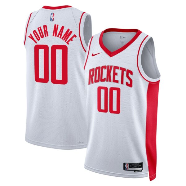 Houston Rockets Nike Unisex Swingman Custom Jersey White - Association Edition - Image 2