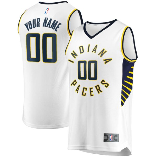 Indiana Pacers Fanatics Youth Fast Break Custom Replica Jersey White - Association Edition - Image 2