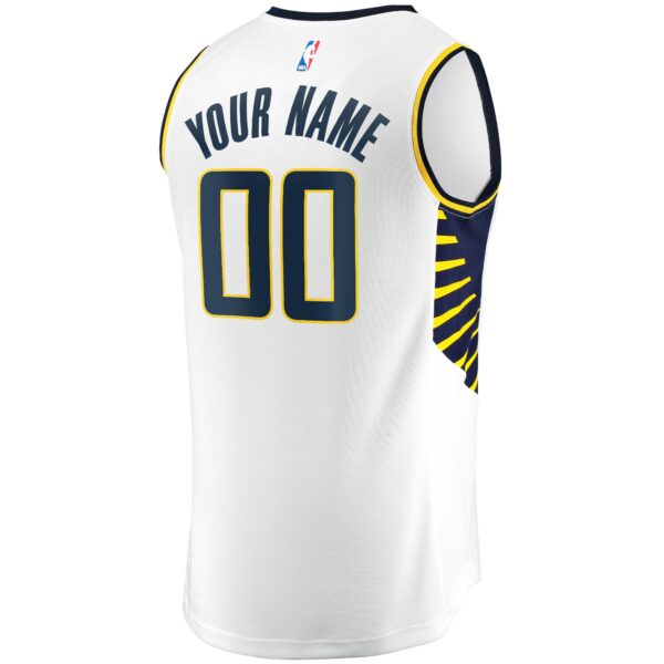 Indiana Pacers Fanatics Youth Fast Break Custom Replica Jersey White - Association Edition - Image 4
