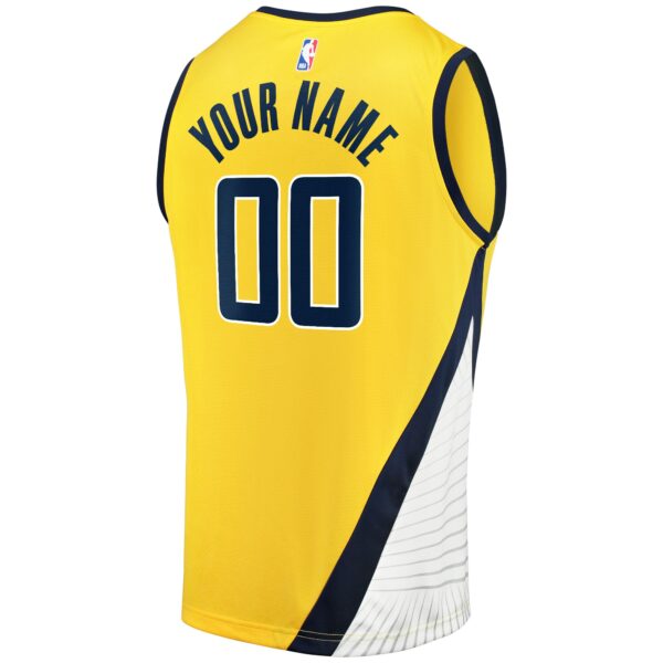 Indiana Pacers Fanatics Youth Fast Break Replica Custom Jersey - Statement Edition - Gold - Image 4