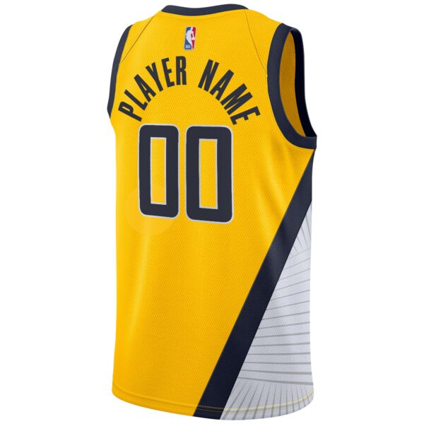 Indiana Pacers Jordan Brand Swingman Custom Jersey - Statement Edition - Gold - Image 4