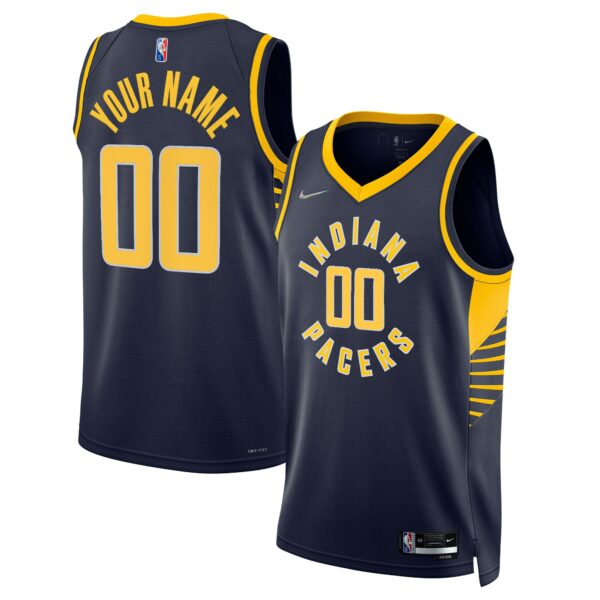 Indiana Pacers Nike 2021/22 Diamond Swingman Custom Jersey - Icon Edition - Navy - Image 2