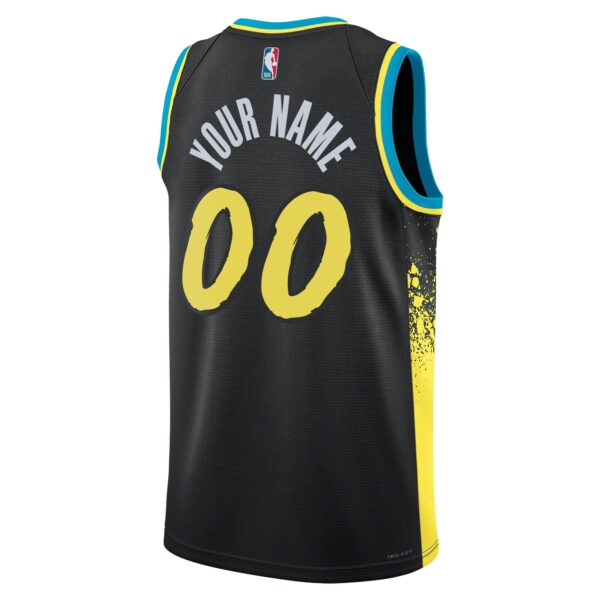 Indiana Pacers Nike Unisex 2023/24 Custom Swingman Jersey - Black - City Edition - Image 4