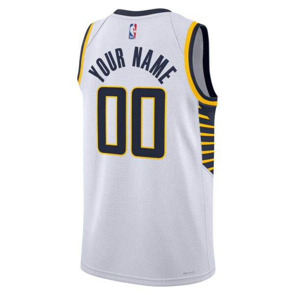 Indiana Pacers Nike Unisex Swingman Custom Jersey White - Association Edition - Image 4