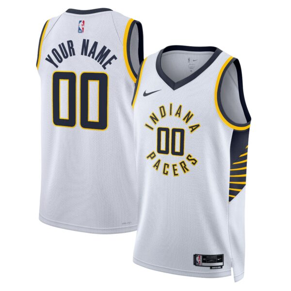 Indiana Pacers Nike Unisex Swingman Custom Jersey White - Association Edition - Image 2
