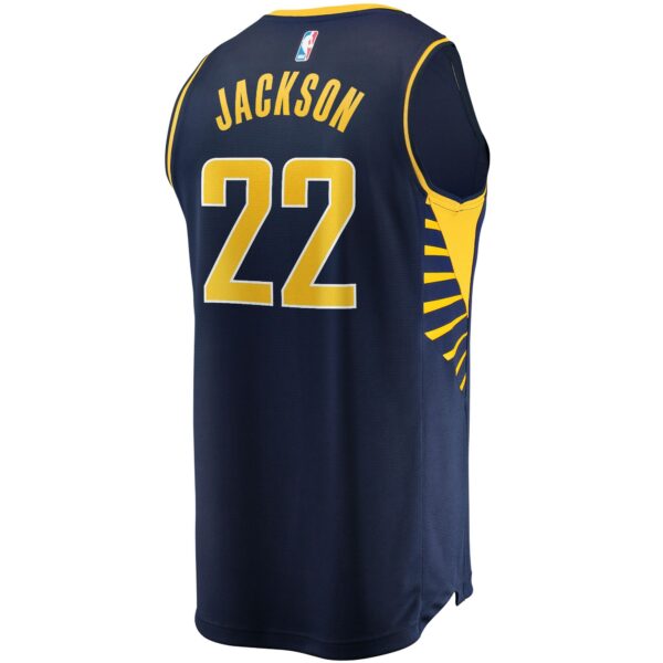 Isaiah Jackson Indiana Pacers Fanatics Fast Break Replica Player Jersey - Icon Edition - Navy - Image 4