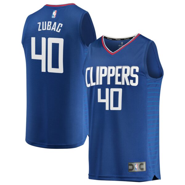 Ivica Zubac LA Clippers Fanatics Fast Break Replica Jersey - Icon Edition - Royal - Image 2