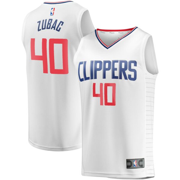 Ivica Zubac LA Clippers Fanatics Youth Fast Break Player Jersey - Association Edition - White - Image 2