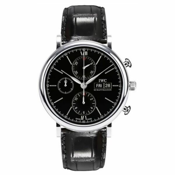 IW391008 IWC Portofino Chronograph Automatic Mens Black Watch
