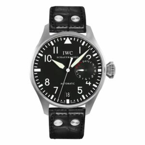 IW500901 IWC Big Pilots Watch for Men Automatic Movement Black Dial Black Strap